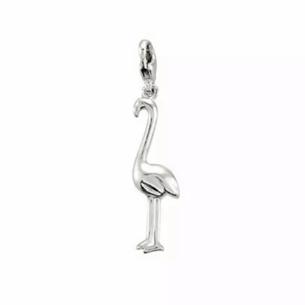Sterling silver Flamingo Charm Lobster Clasp